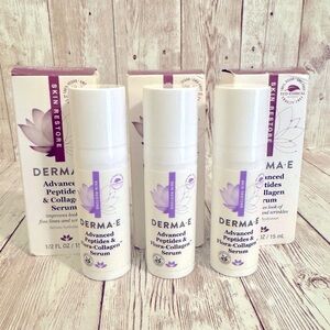 3x Derma E Advanced Peptides & Collagen Serum Skincare Travel Bundle 100% Vegan